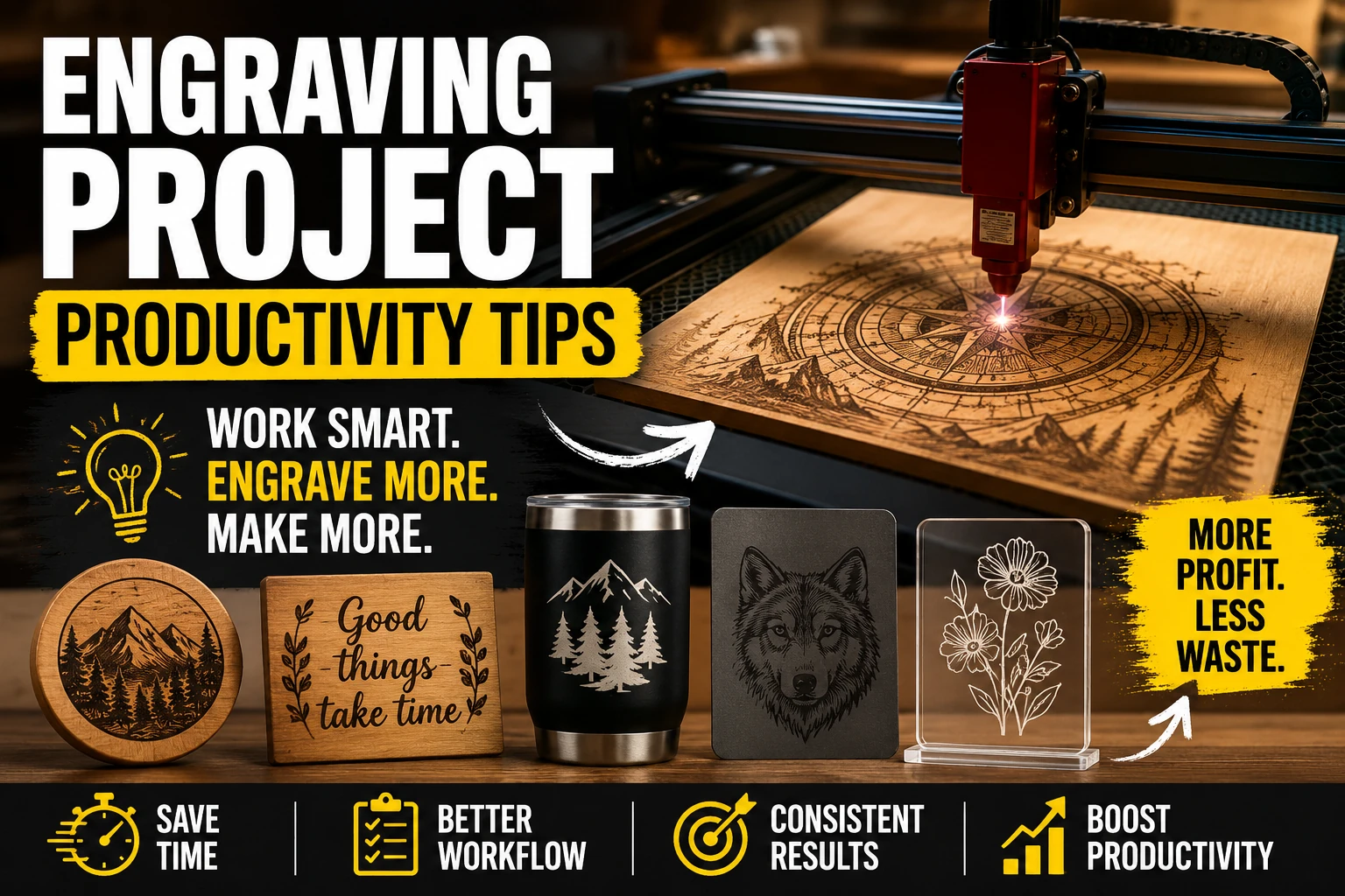 What Are Your Best Engraving Project Productivity Tips? A wood laser cutter User's Guide to Faster Production